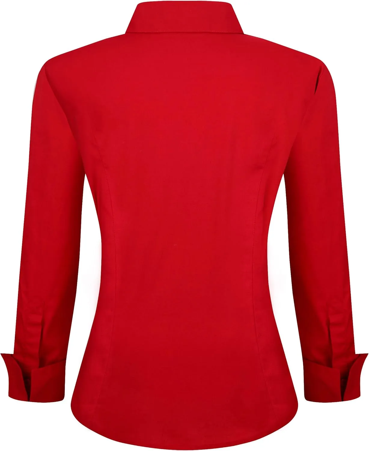 Alex Vando Womens Dress Shirts Wrinkle Free Regular Fit Long Sleeve Stretch Work Shirt