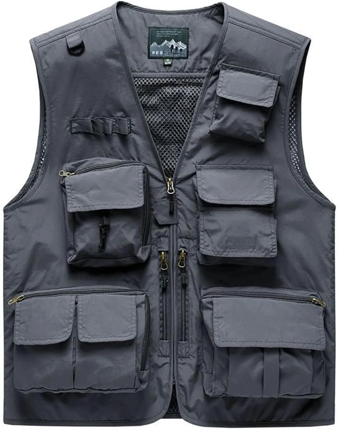 AOTORR Mens Outdoor Work Safari Cargo Photo Travel Fishing Vests for Men with Multi-pockets