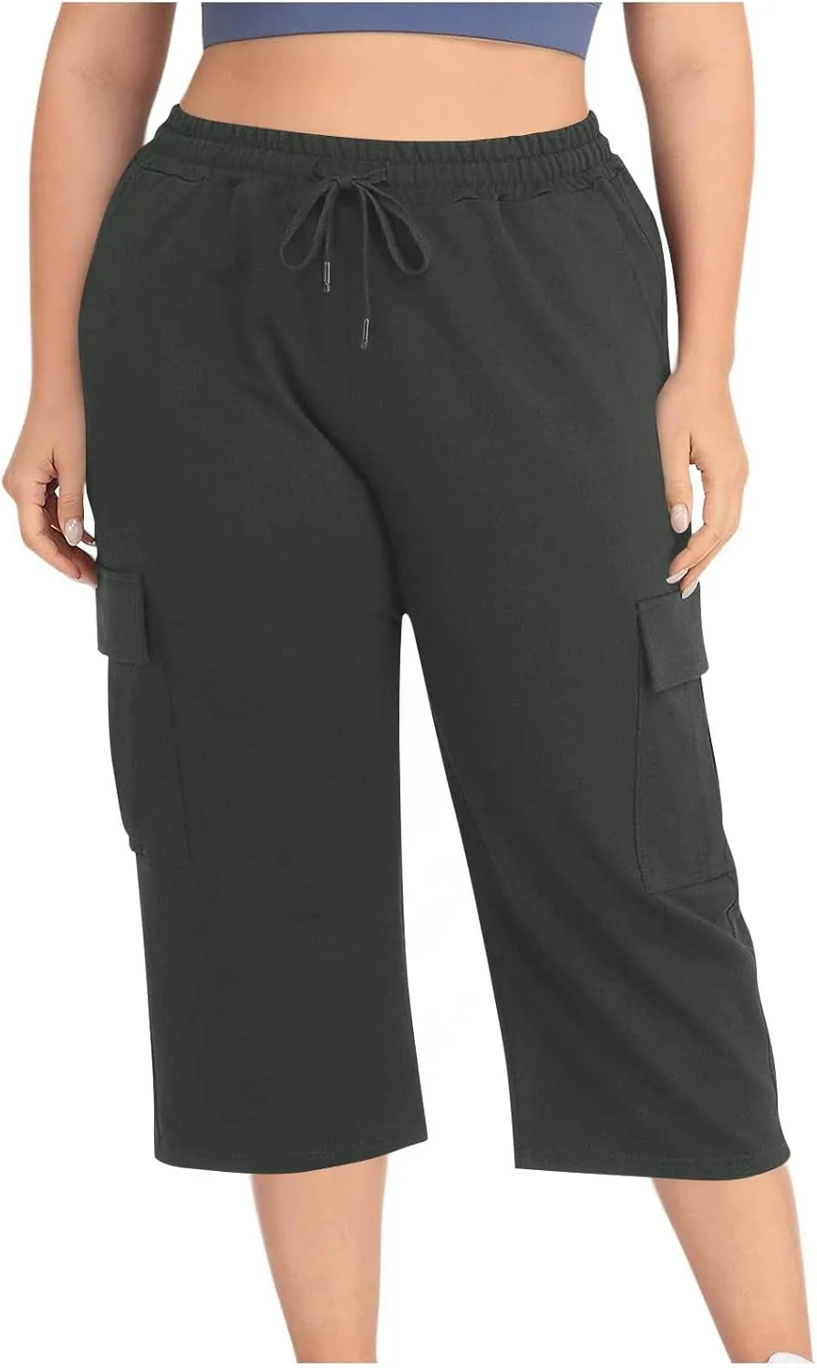 Cargo Pants Women Plus Size Stretch Loose Fit Casual Capris Summer Lightweight Quick Dry Travel Outdoor Hiking Pants