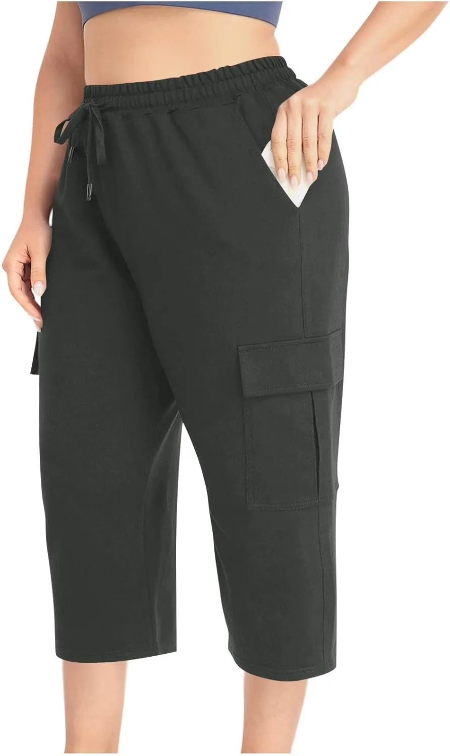 Cargo Pants Women Plus Size Stretch Loose Fit Casual Capris Summer Lightweight Quick Dry Travel Outdoor Hiking Pants