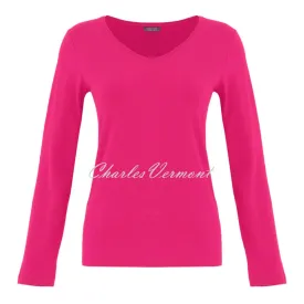 Dolcezza 'Essential Basics' V-neck Top - Style 74502 (Fuchsia)