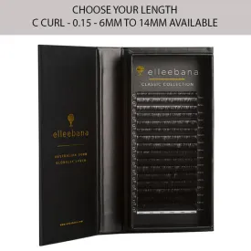 Elleebana Premium Mink Eyelashes Tray - C Curl - 0.15