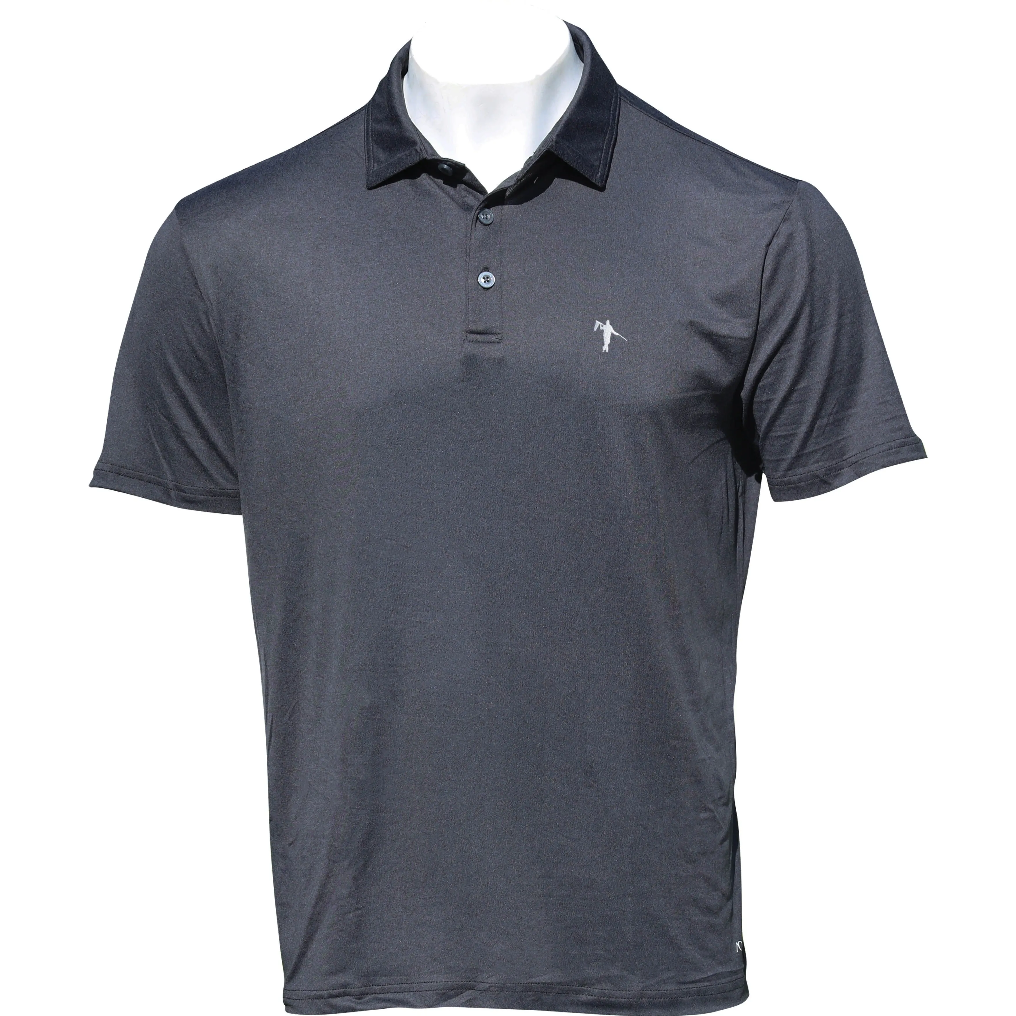 GAMER ICON POLO - BLACK HEATHER