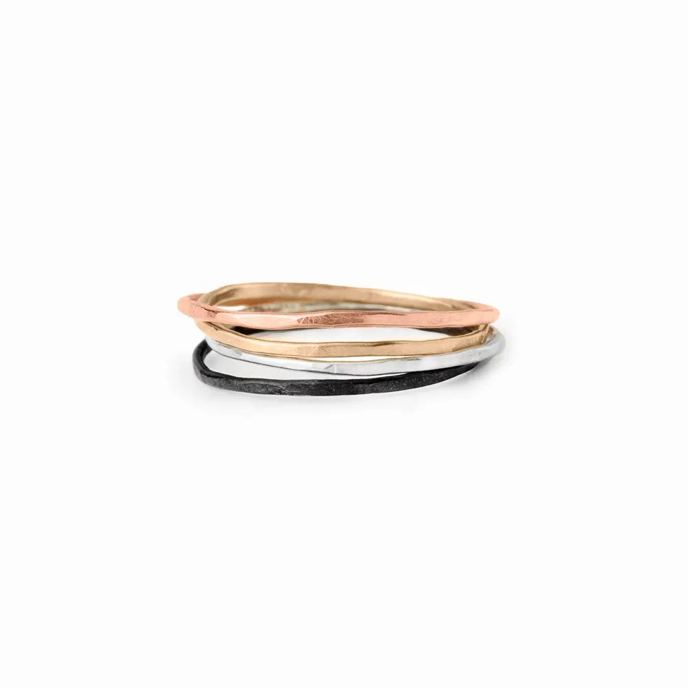 Gold Stacking Ring - Set of 3