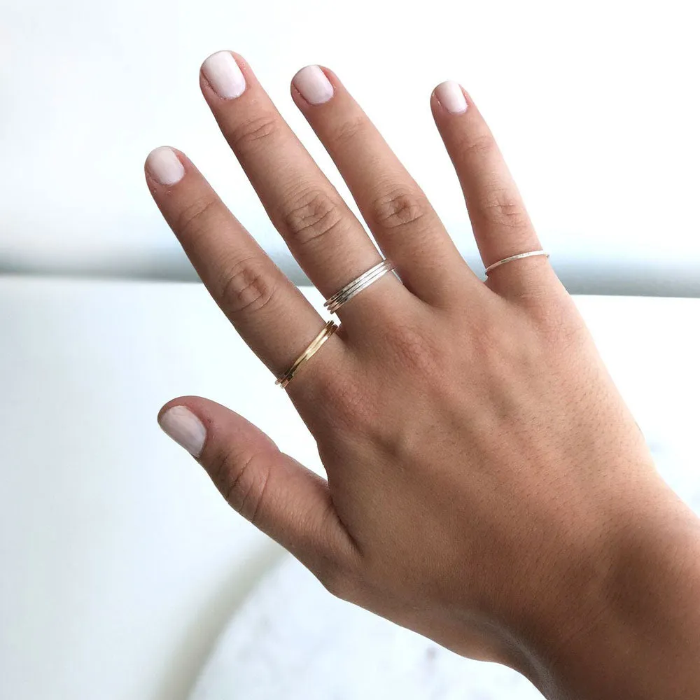 Gold Stacking Ring - Set of 3