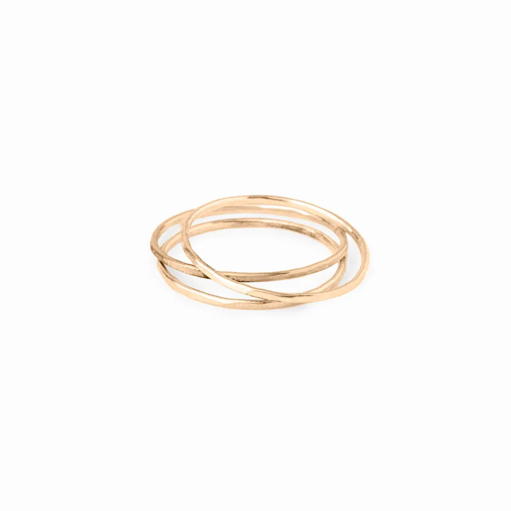 Gold Stacking Ring - Set of 3