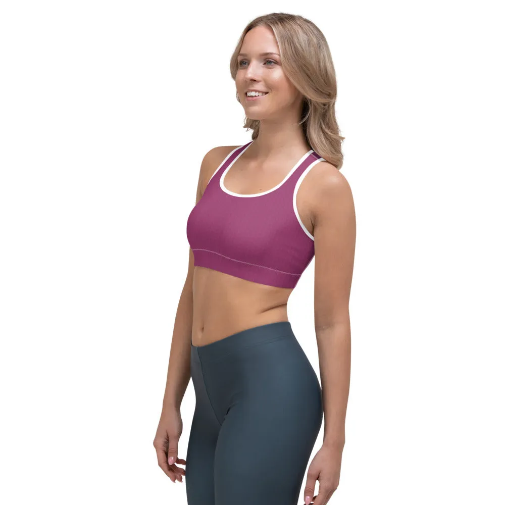 Hibiscus Purple Sports Bra