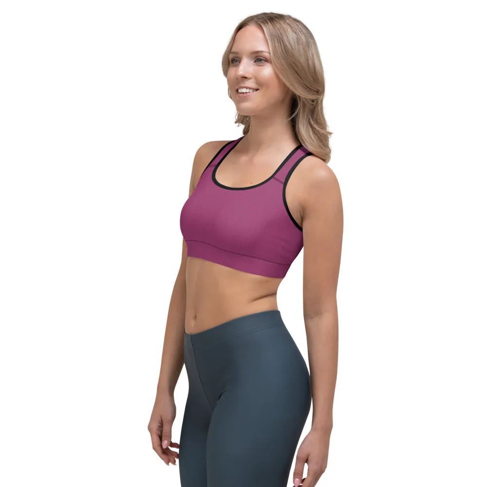 Hibiscus Purple Sports Bra