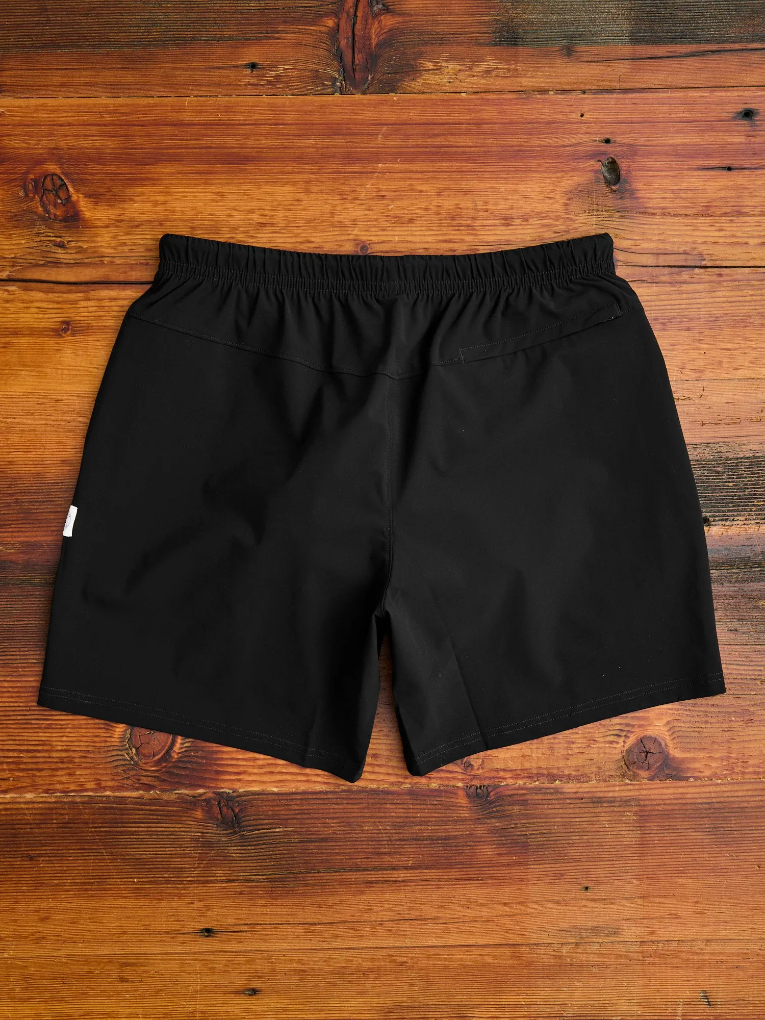 High Gauge Knit Swim Short in Black