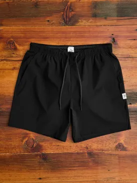 High Gauge Knit Swim Short in Black