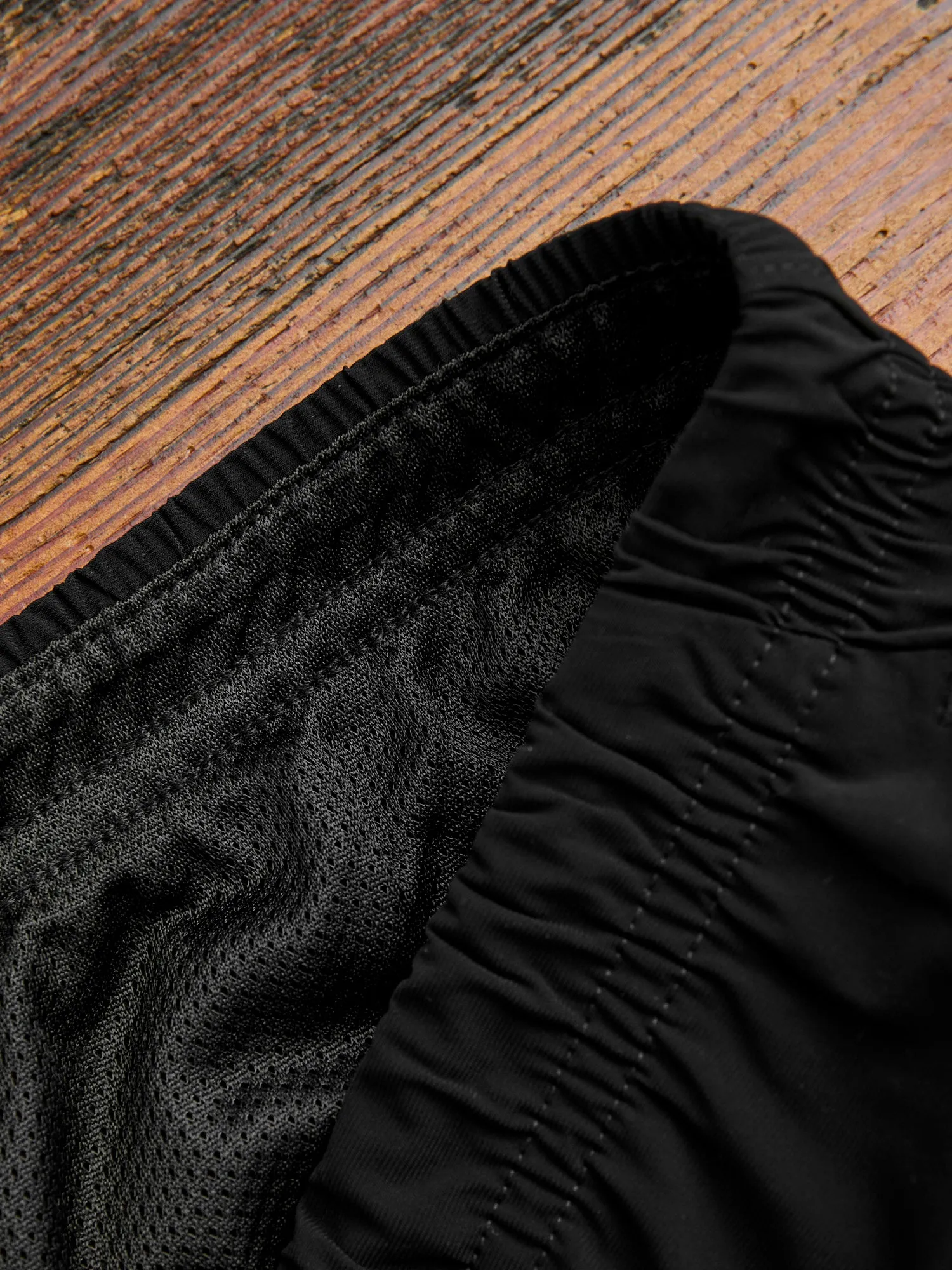 High Gauge Knit Swim Short in Black