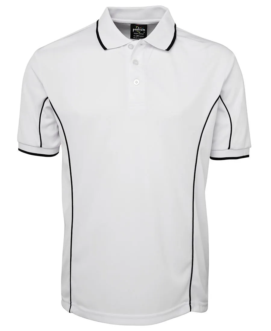 Jb's Adults Podium Short Sleeve Piping Polo 1st (10 Colour) (7PIP)