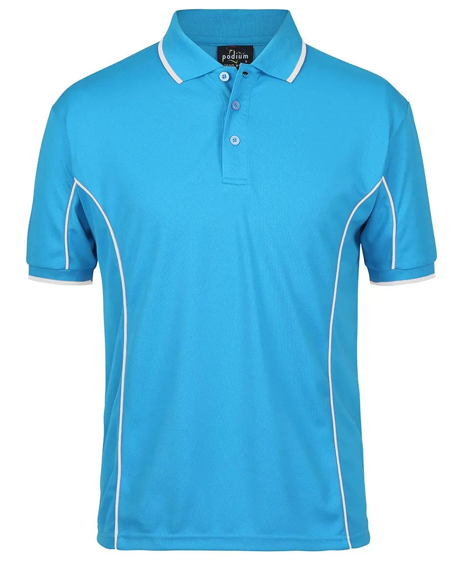 Jb's Adults Podium Short Sleeve Piping Polo 1st (10 Colour) (7PIP)
