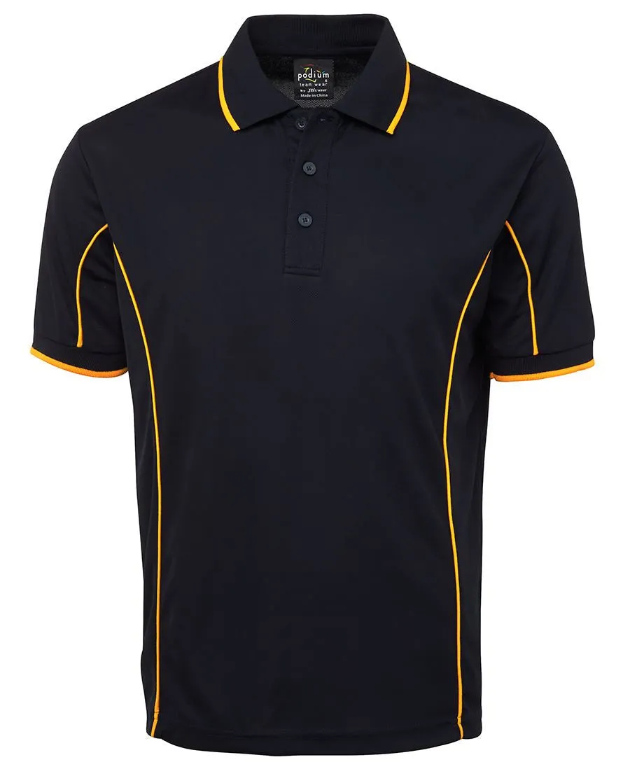 Jb's Adults Podium Short Sleeve Piping Polo 1st (10 Colour) (7PIP)