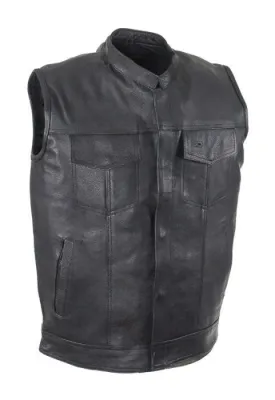 Motorcycle Club Vest With Gun Pockets On Both Sides, MV320-11-DL