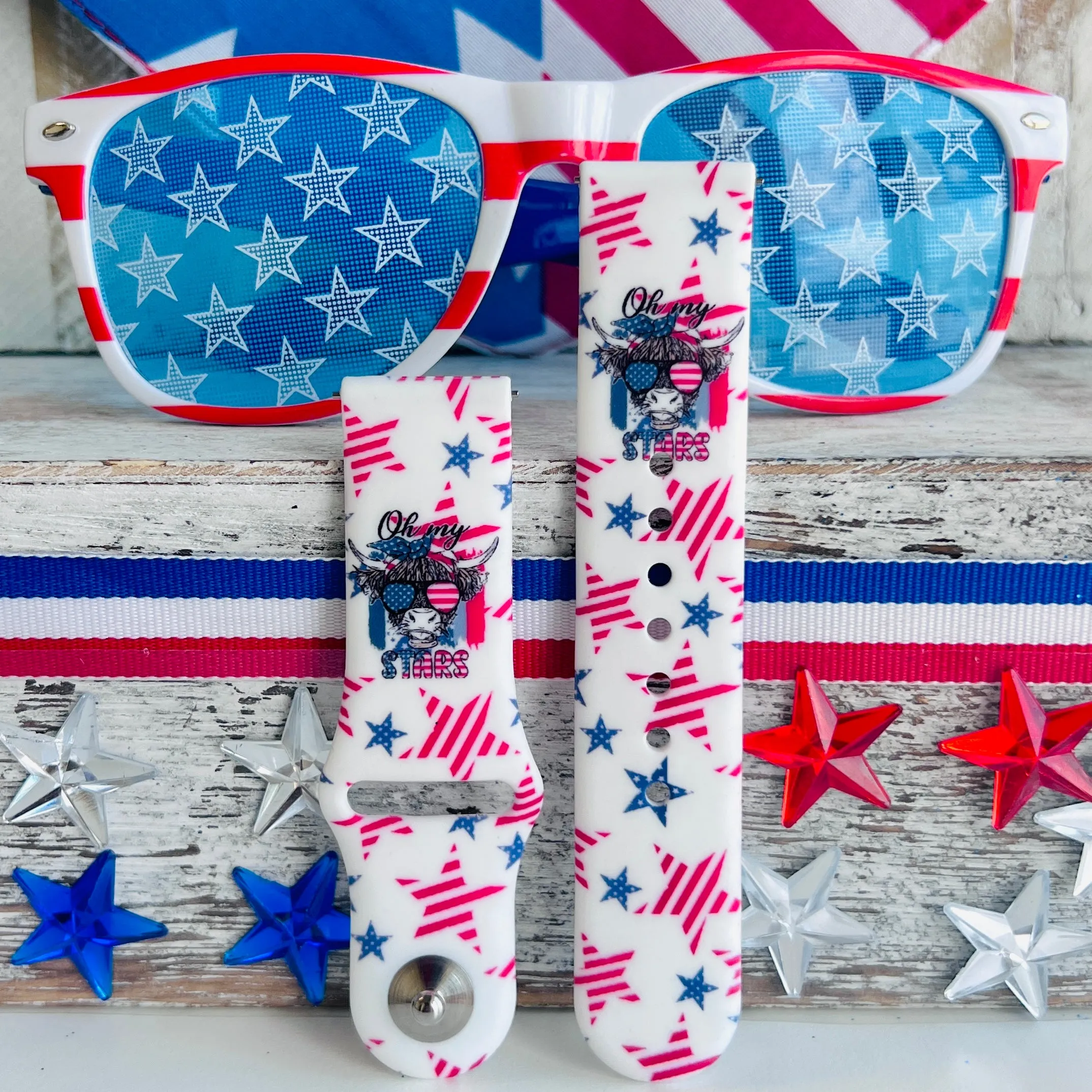 Oh My Stars Print Silicone Band For Samsung Watch