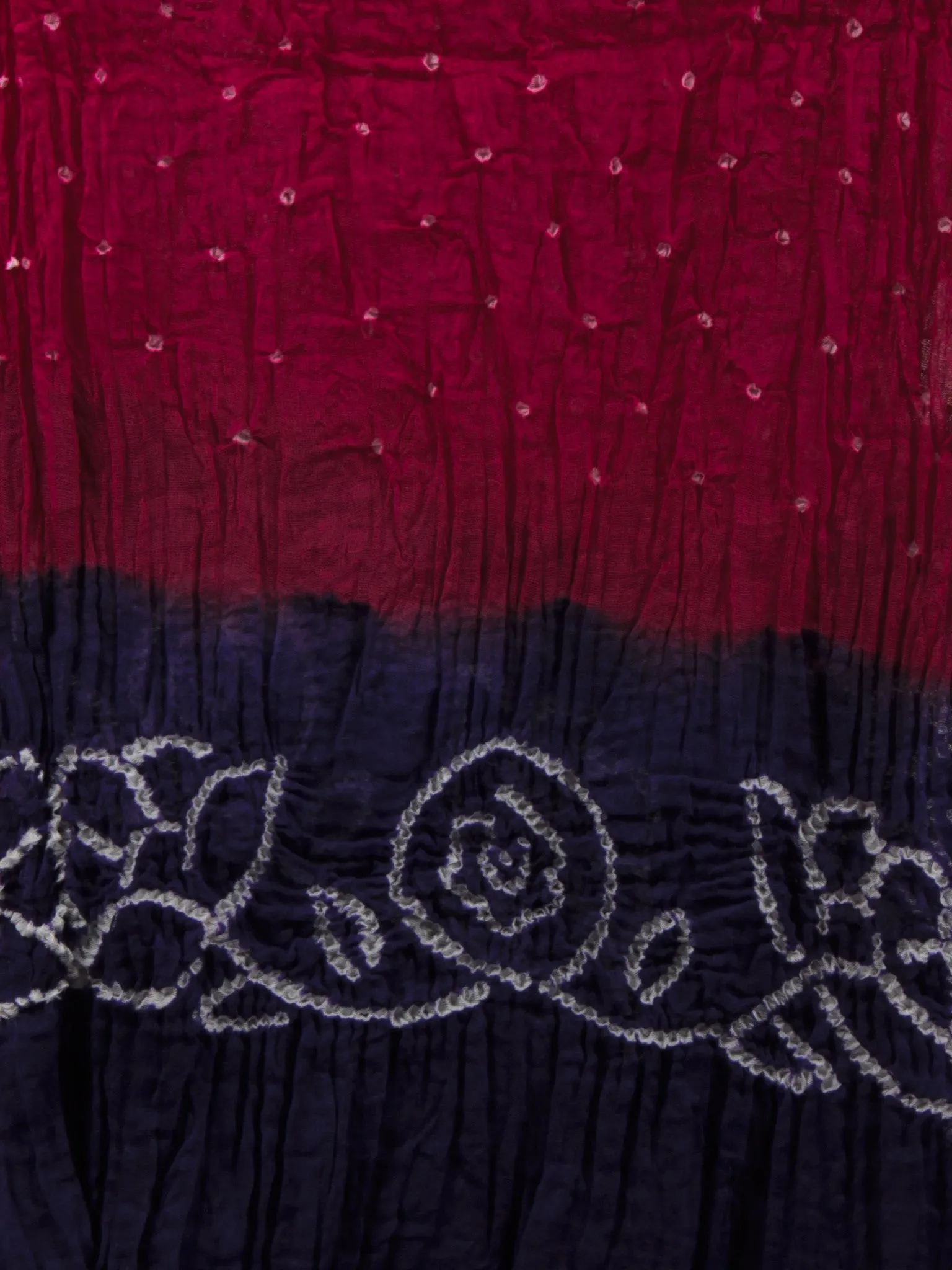 Purple Maroon White Hand Tie & Dye Bandhej Suit Salwar Dupatta (Set of 3) With Hand Embroidery & Mirror Work - S16281244