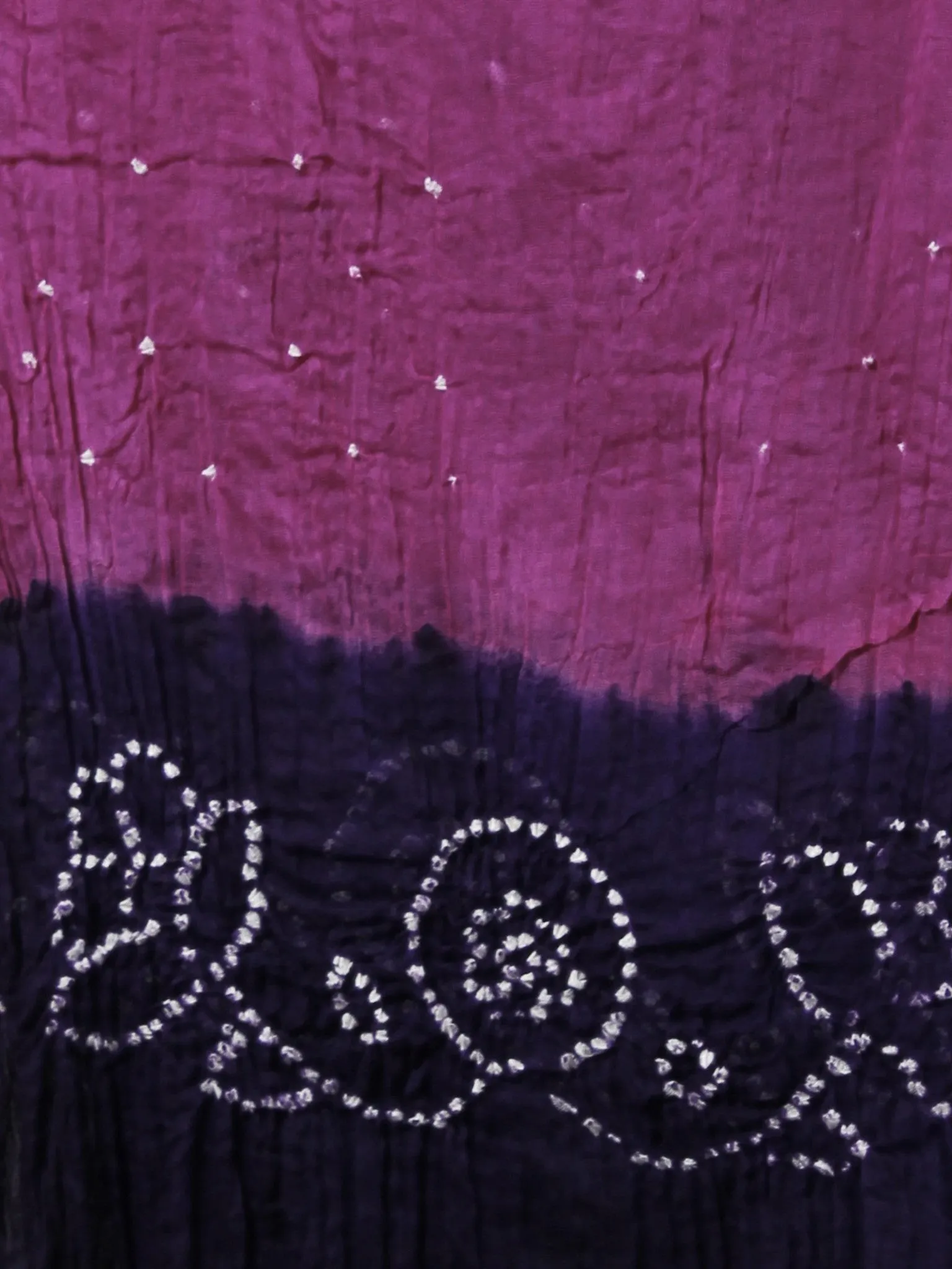 Purple White Hand Tie & Dye Bandhej Suit Salwar Dupatta (Set of 3)  - S16281261