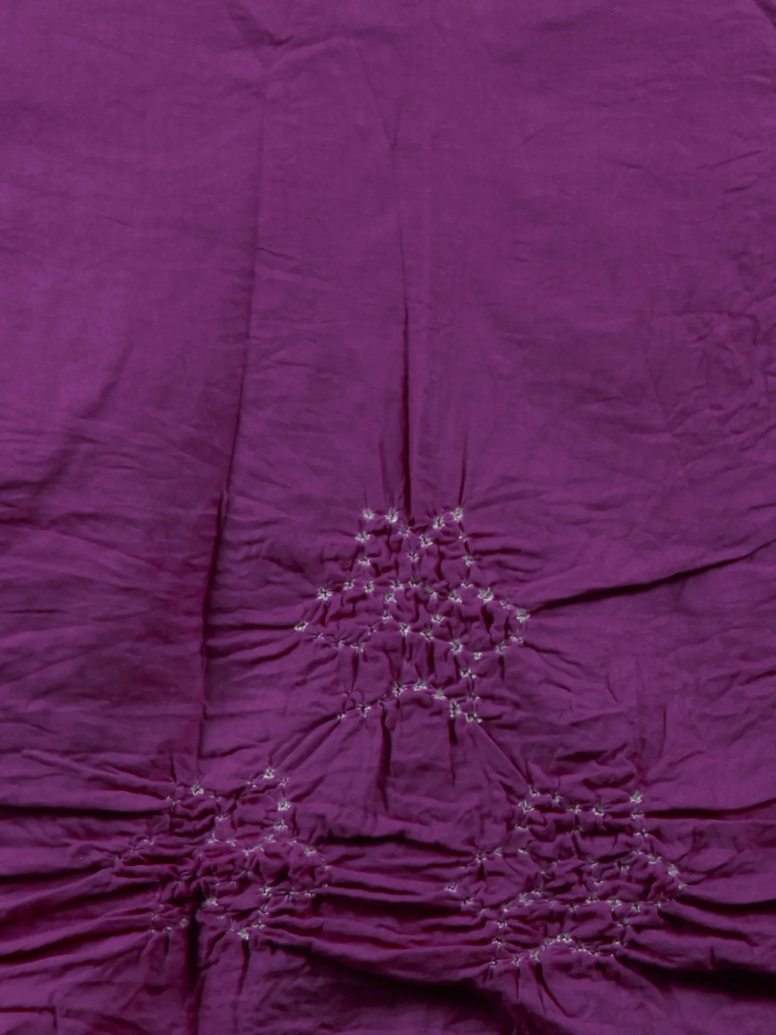 Purple White Hand Tie & Dye Bandhej Suit Salwar Dupatta (Set of 3)  - S16281261