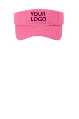 Sport-Tek PosiCharge Branded RacerMesh Visors, Bright Pink