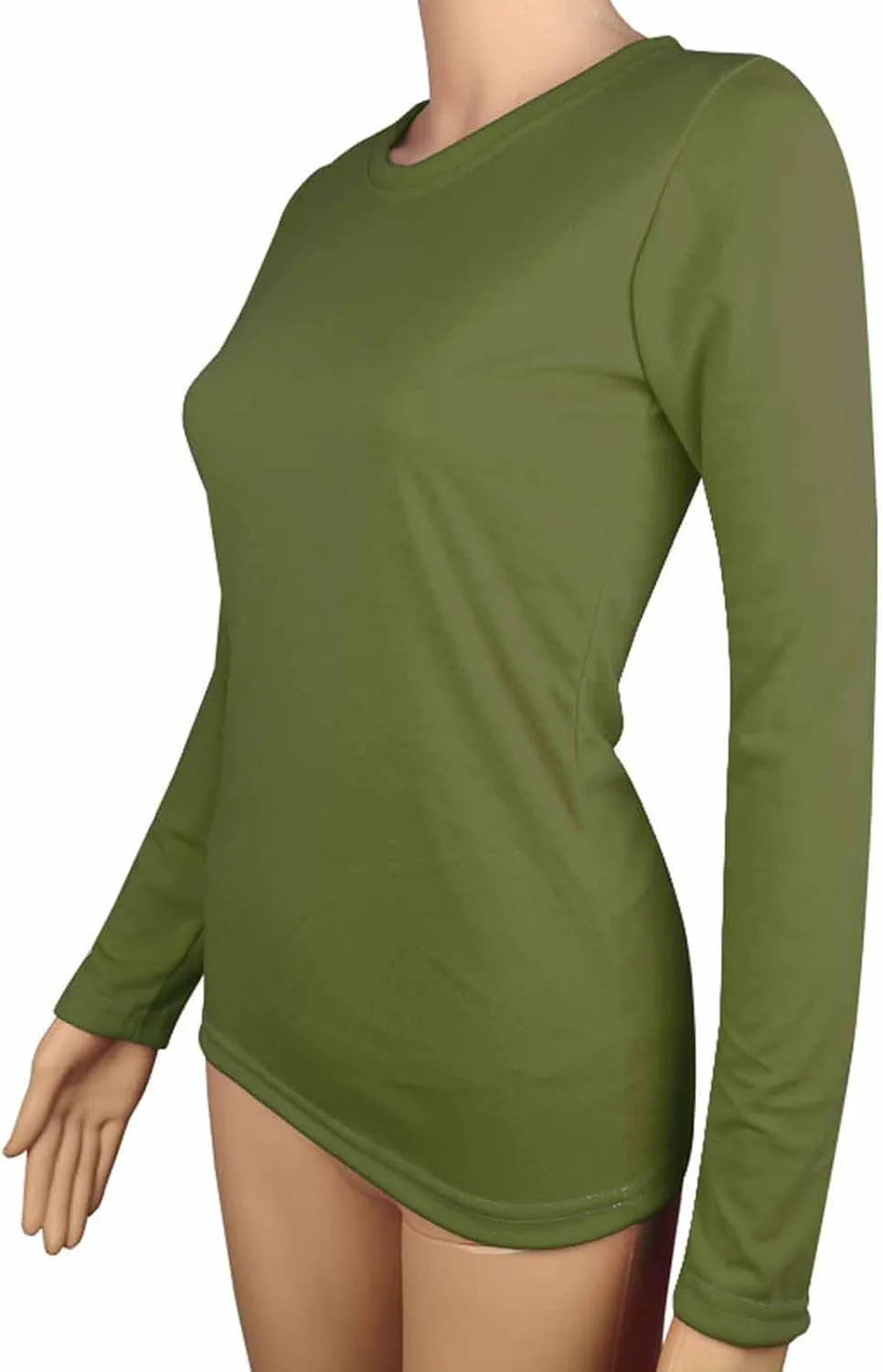 Womens Long Sleeve Shirts Mock Neck Basic Slim Fitted Tops Lightweight Stretch Base Layer T-Shirt Pullovers Tee