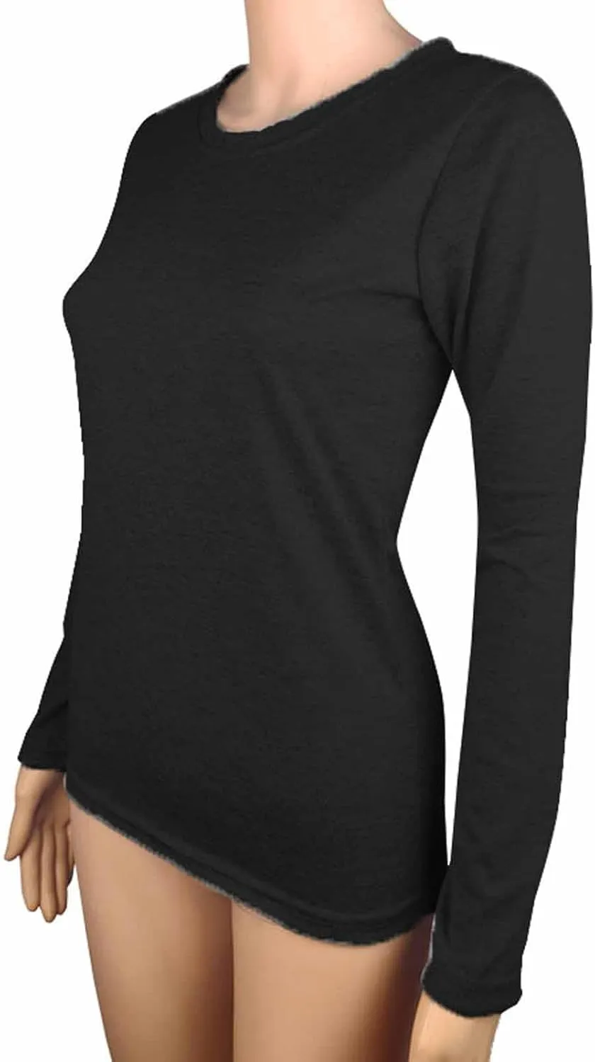 Womens Long Sleeve Shirts Mock Neck Basic Slim Fitted Tops Lightweight Stretch Base Layer T-Shirt Pullovers Tee